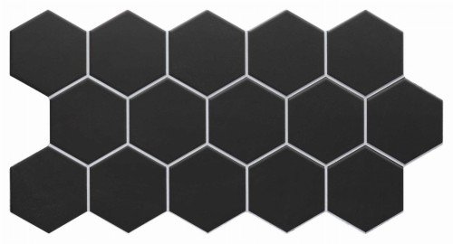 Płytka REALONDA HEX BLACK 26,5×51 mozaika hexagon