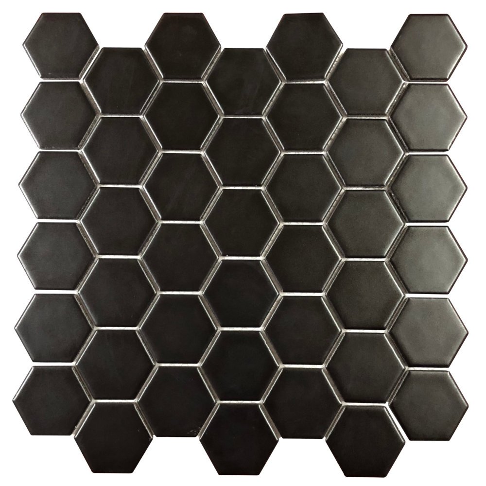 Black Medium Hexagone Matt