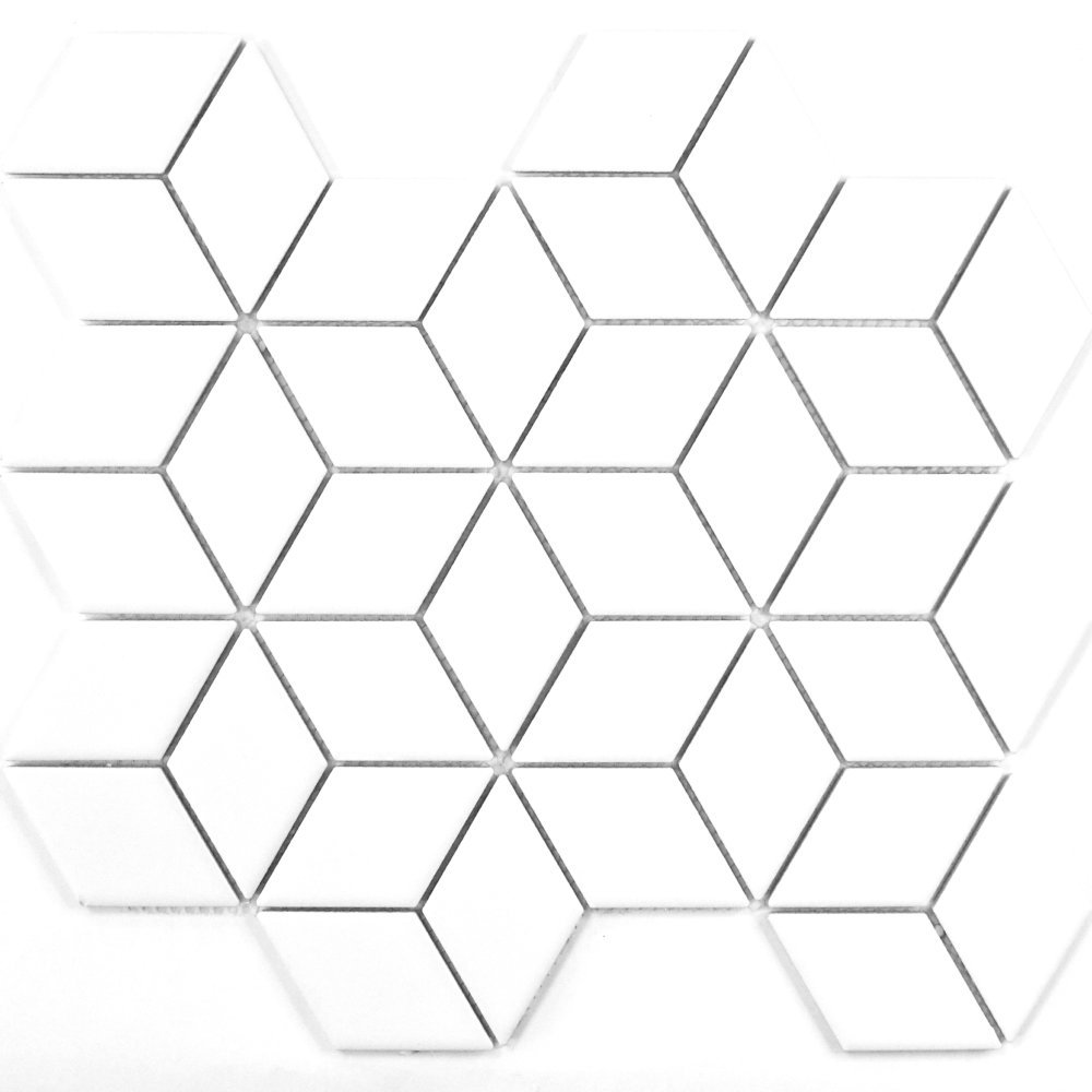 White Rhombus Matt 31x26,5