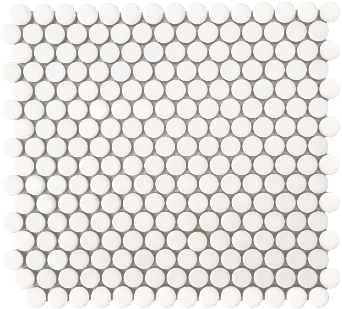 Mozaika White Small Circles Matt 31,3x29,2