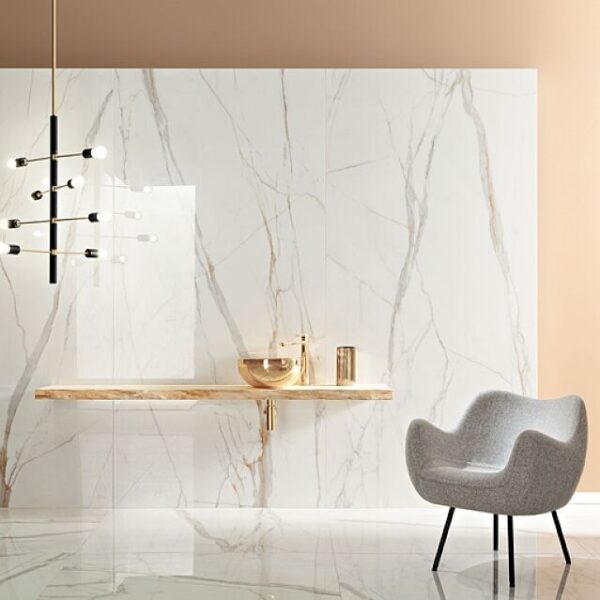 TUBĄDZIN MARMO DORO 274,8 × 119,8 cm – gres wielkoformatowy matowy klasy premium