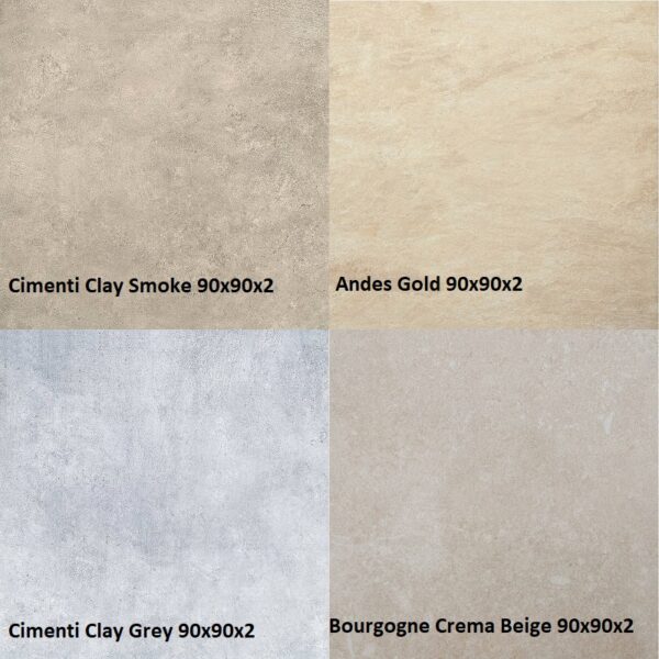 Cimenti Clay Smoke 90x90x2